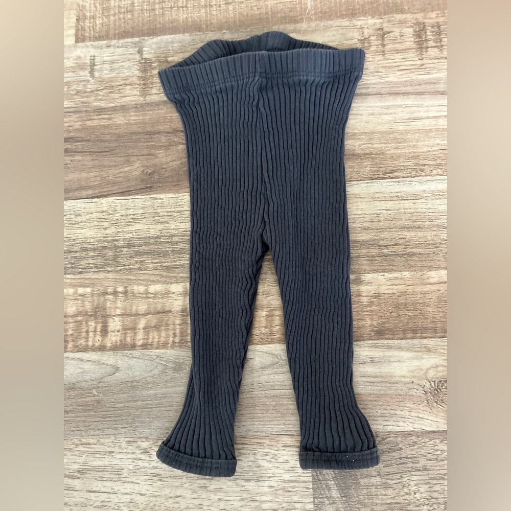 Zara Ribbed Black Leggings 3-6 Months